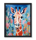 Poster Master Giraffe Poster - Giraffe Portrait Print - Wildlife Art - Watercolor Art - Gift for Veterinarian, Animal Lover - Fl
