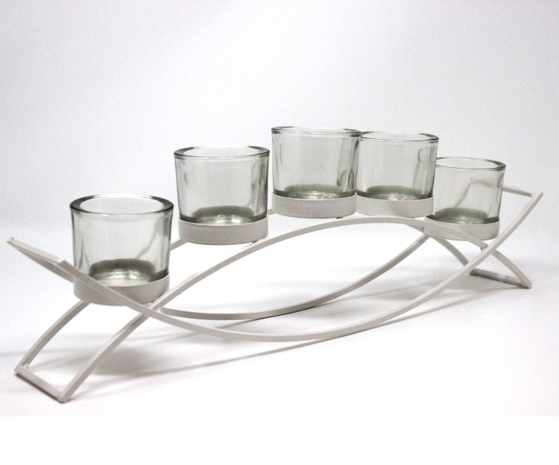 Seraphic Iron Arch Table Centerpiece Decorations Long Candle Holder for Weddings, Patio, Kitchen, Dining Room, and Coffee Tables