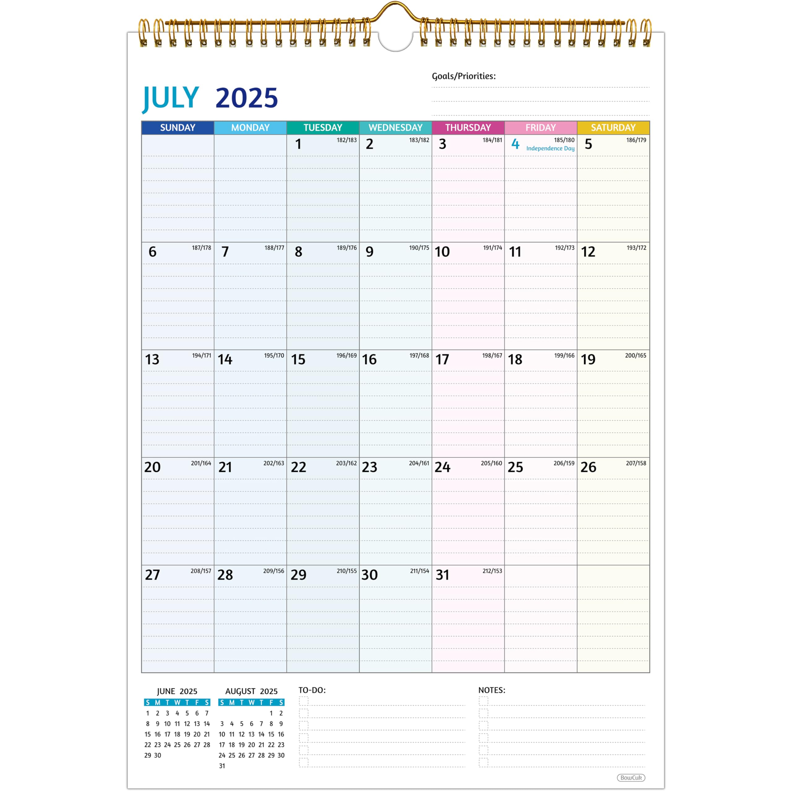 Wall Calendar 2025-2026 - Calendar 2025-2026 Wall, 18 Monthly Calendar, Jul 2025 - Dec 2026, 12 X 17 In, 2025 Calendar With Larg