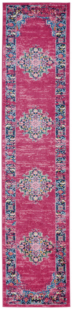 Nourison Passion Fuchsia 2'2' X 10' Area Rug, Boho, Traditional, Easy Cleaning, Non Shedding, Bed Room, Living Room, Hallway, (10' Runner)