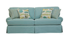 American Furniture Classics Model 8-040M-S275A Coastal Aqua Series Sleeper Sofa With Four Accent Pillows
