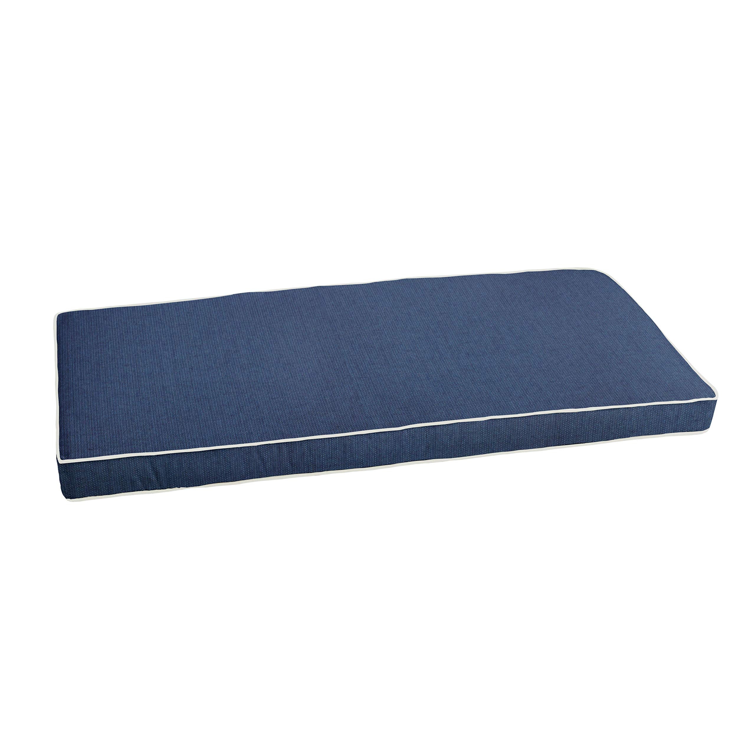Sorra Home Sunbrella Corded Bench Cushion, 1 Count (Pack Of 1), Spectrum Indigo
