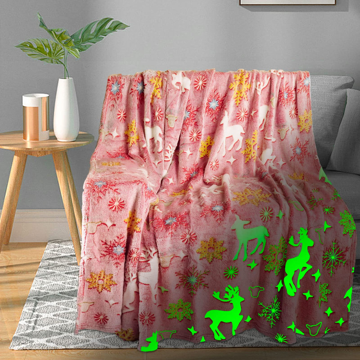 The Christmas Blankets And Throws, For Kids/Girls/Boys/Women, Red Christmas Throw Blanket For Couch, Soft Christmas Blanket For