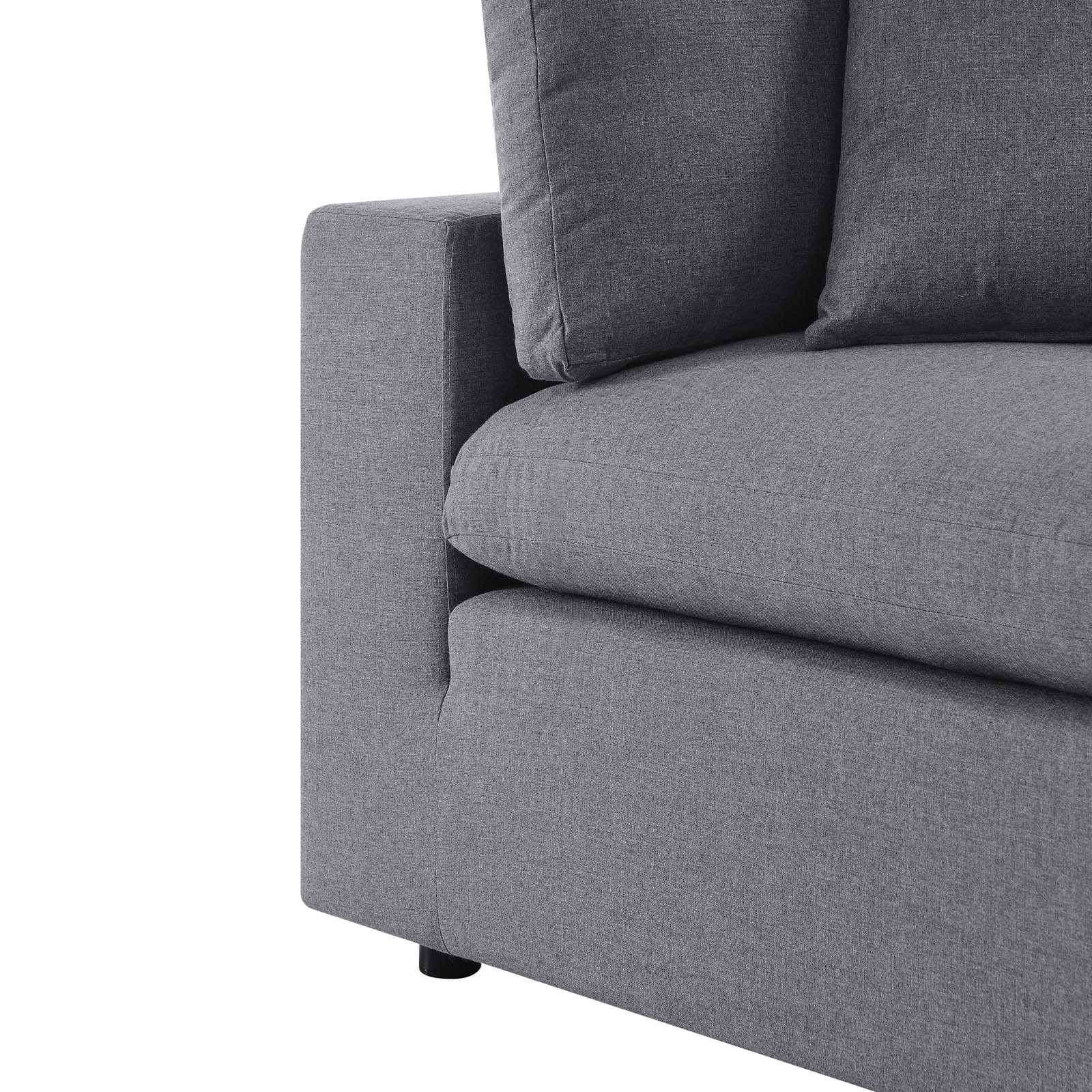 HACOL Furniture EEI-4907-SLA Commix Sunbrella Outdoor Patio Corner Chair Slate Gray - 24-32 x 36 x 36 in.