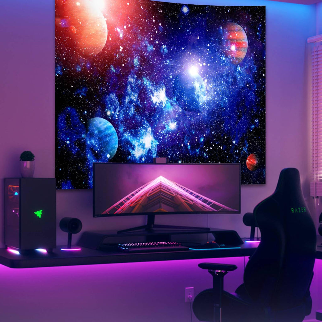 Apdidl Space Tapestry For Bedroom Aesthetic Outer Space Galaxy Night Starry Sky Stars Universe Tapestry Nebula Wall Hanging Back