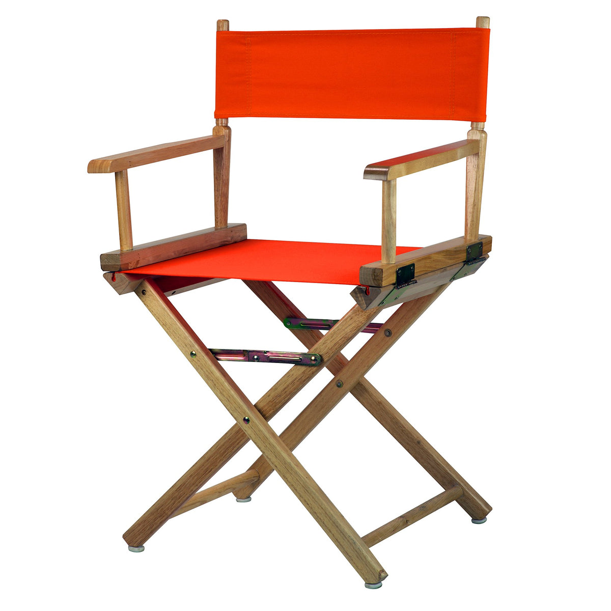 Casual Home 18&quot; Director'S Chair Natural Frame With Orange Canvas