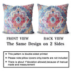 Snycler Antique Boho Hereke Rug Print Boho Throw Pillow Cover 20X20 Inch Set Of 2 Double Sided Decorative Soft Throw Pillow Case