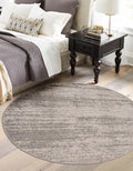 Unique Loom Del Mar Collection Area Rug - Lucille (4' 1'' Round, Gray/ Ivory)