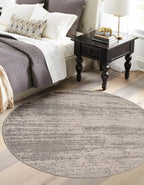 Unique Loom Del Mar Collection Area Rug - Lucille (4' 1'' Round, Gray/ Ivory)