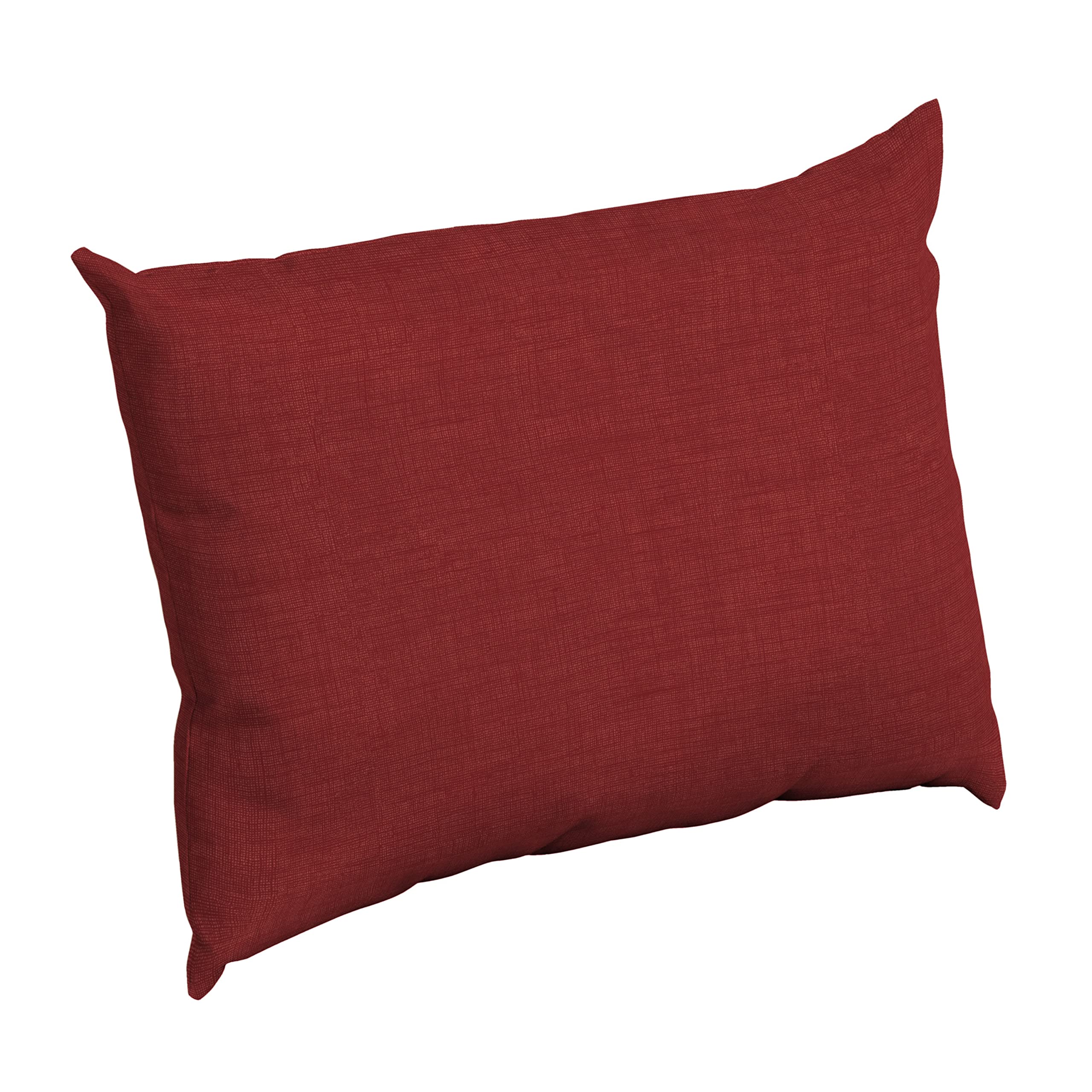 Arden Outdoor Cushion Pillow Back, 23 X 17, Rain-Proof, Fade Resistant 17 X 23, Ruby Red Leala