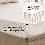 Freshculture Floral Bed Sheets - Ultra Soft California King Sheets Set - Brushed Microfiber Pink Floral Sheets- Deep Pockets - E