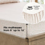 Freshculture Floral Bed Sheets - Ultra Soft Twin Sheets Set - Brushed Microfiber Pink Floral Sheets - Deep Pockets Up To 16'' -