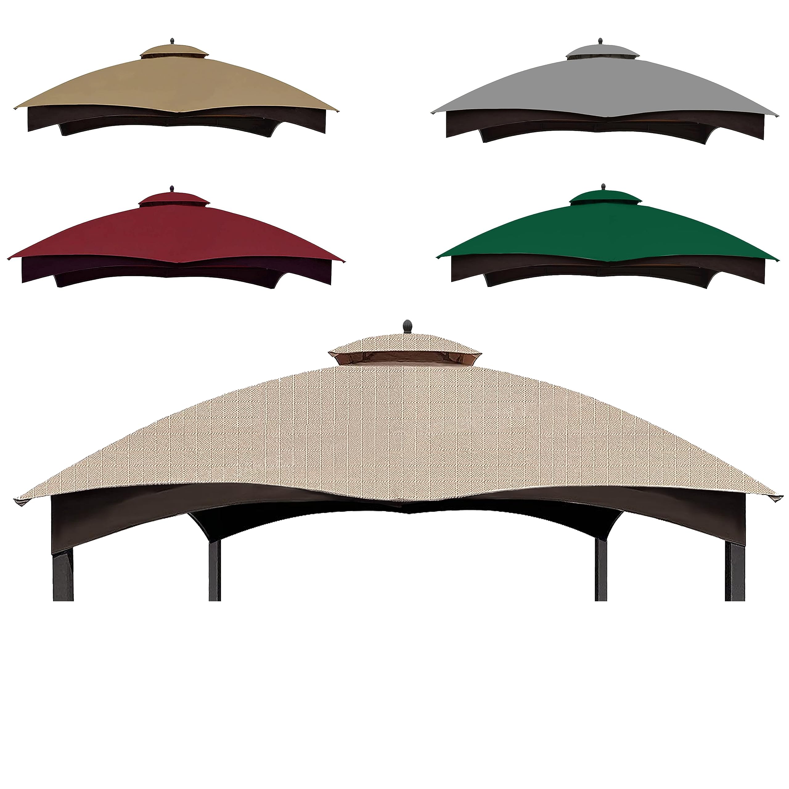 Scocanopy Light Beige Ripstop Replacement Top For Lowe'S Allen Roth 10X12 Gazebo Model #Gf-12S004B-1