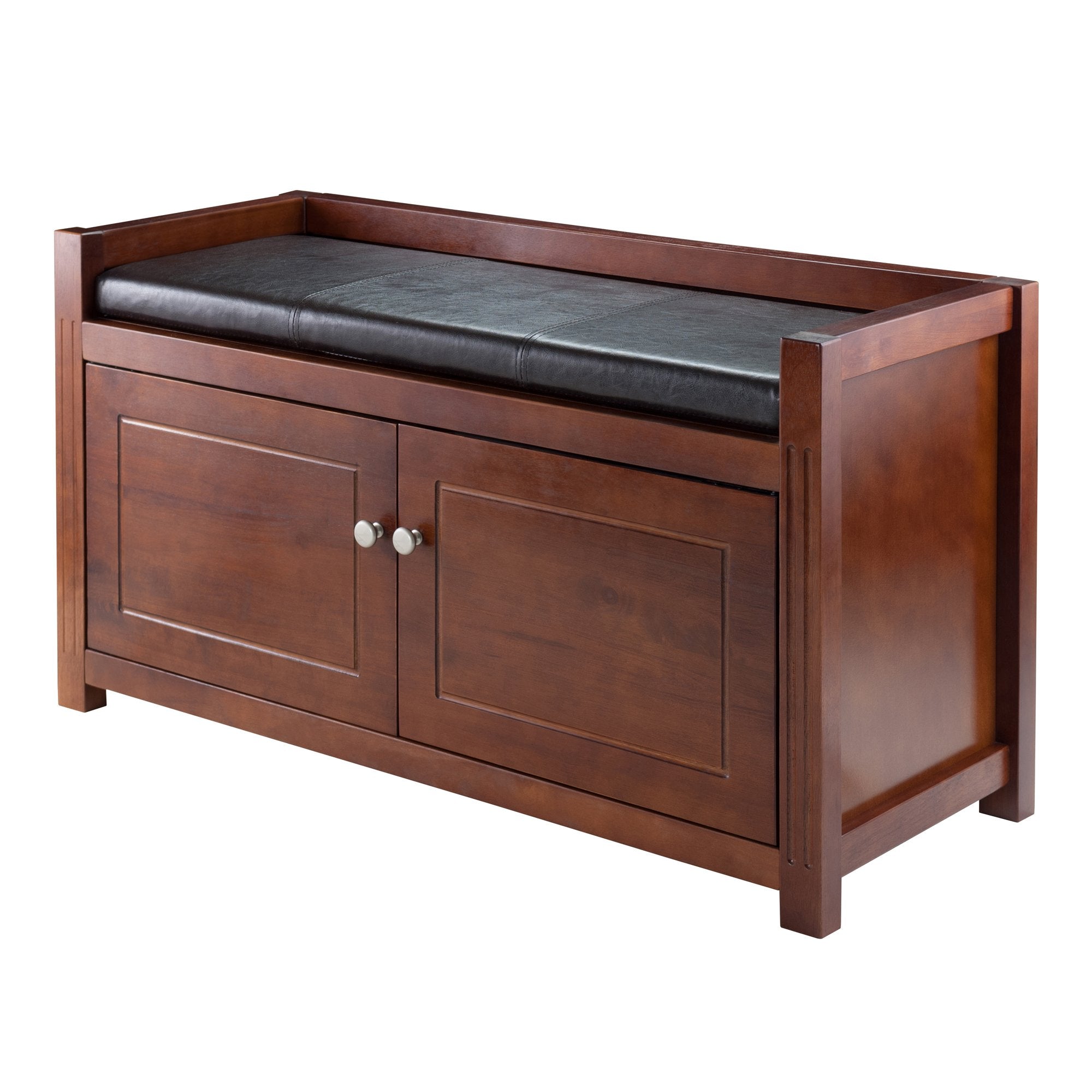 Winsome Charleston Bench, 39.76 W x 15.35 D x 21.65 H, Walnut/Espresso