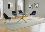 Best Quality Furniture D234-Sc226/7/8/9 Dining Set, 5-Piece, Black