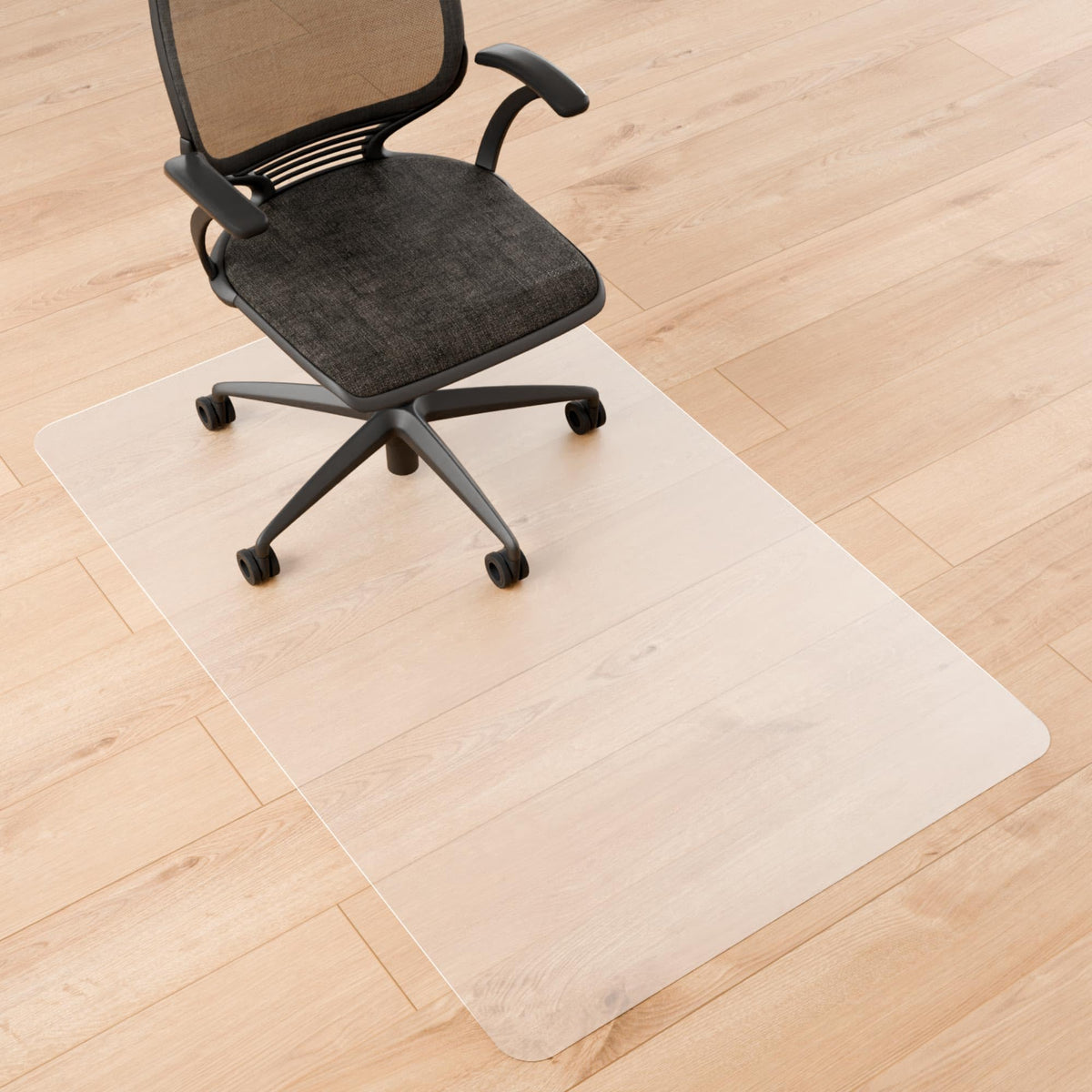 Naturei Chair Mat For Hard Floors- 55 ' X 35 ', Office Floor Mat For Rolling Chairs, Clear Plastic Desk Chair Mat, Easy Glide,