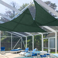 E&K Sunrise 10' X 19' X 21.5' Sun Shade Sail Right Triangle Canopy Shade Cover Uv Block For Patio Backyard Garden Outdoor (Green