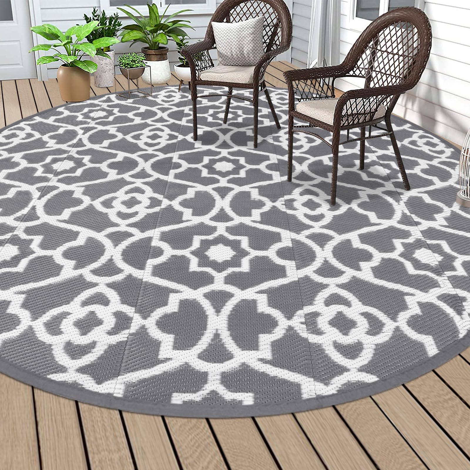 Hebe Outdoor Rug 8Ft For Patios Waterproof Clearance Reversible Patio Mat Plastic Straw Rug Rv Camping Mat Outside Area Rug Carp