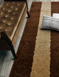 ORFA HOME Custom Size Hallway Runner Rug, Slip Resistant, 26 Inch Wide X Your Choice of Length, Daisy Brown, 26 Inch X 8 feet