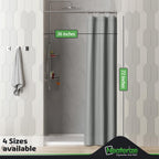 Neaterize Stall Shower Curtain Grey - Hotel Style Grey Shower Curtains For Bathroom With Waffle Design, 36X72 Inches - Fabric Sh