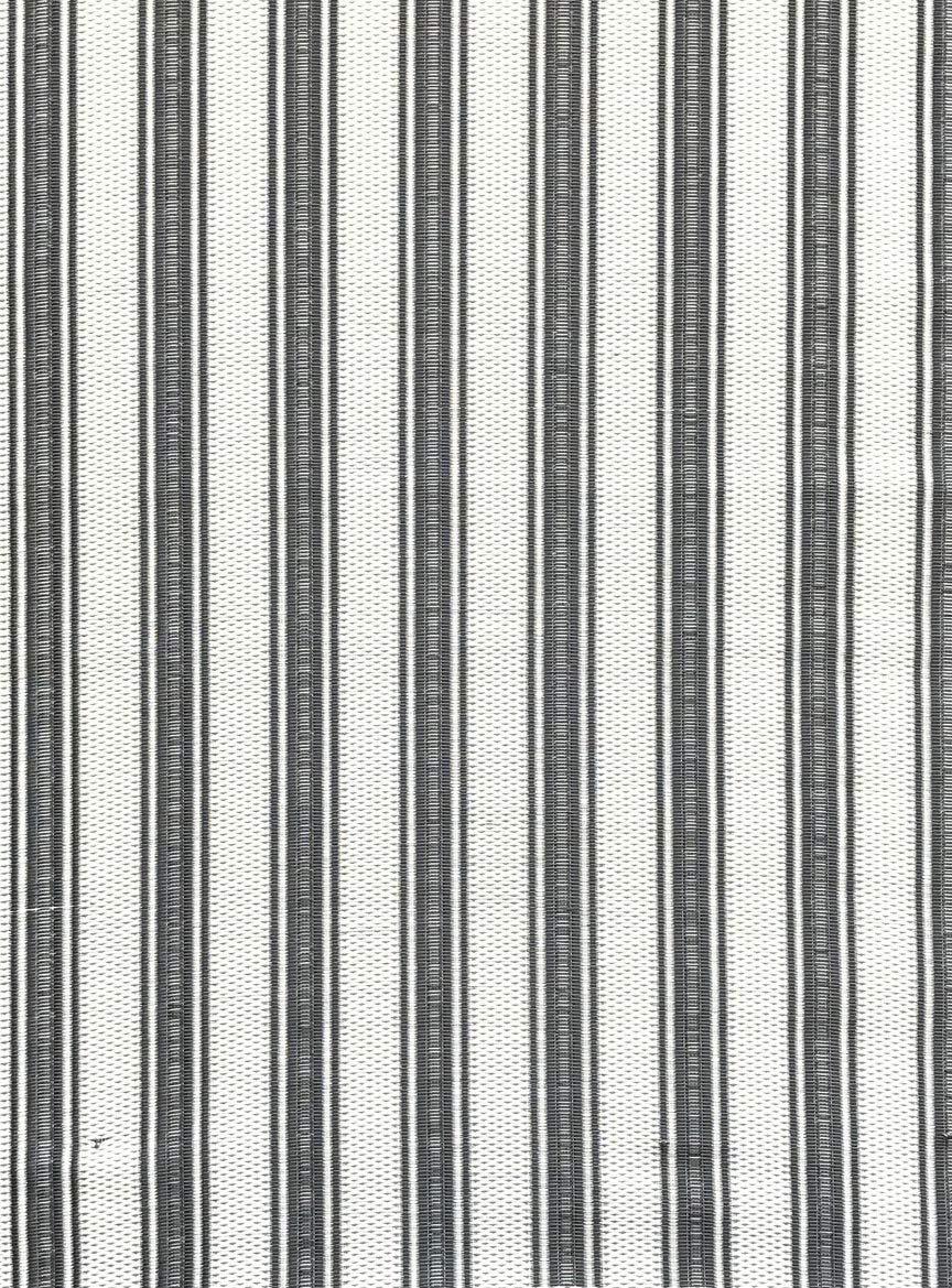 Mad Mats Geometric Outdoor Rug, Reversible Plastic Mat (4' X 6', Vertical Stripe - Black/Grey)