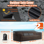 Likorlove 100% Waterproof Outdoor Sofa Cover, 88'' Wx 33'' Dx 31.8'' H Patio Furniture Covers Waterproof, Windproof 2-Seater Sof