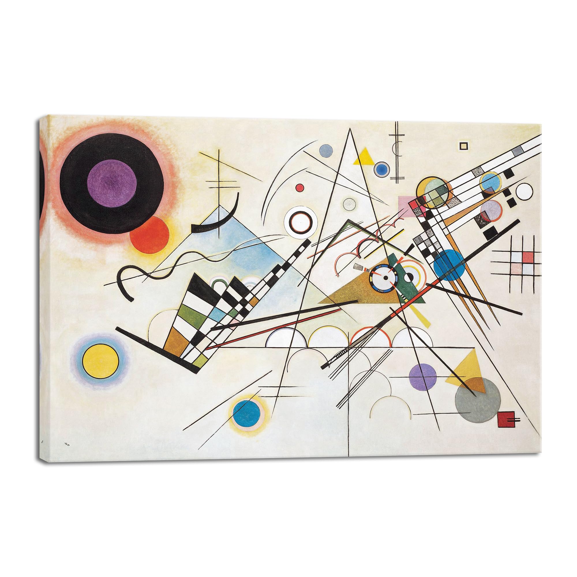 Wieco Art Canvas Wall Art Wassily Kandinsky Composition Viii Picture Print of Famous Paintings Canvas Prints Abstract Wall Art f
