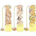 Sgbvzbd 3 Pcs Metal Bookmarks, Bookmarks For Women, Beautiful Flower Bookmark, Osmanthus Fragrans, Plum Blossom, Apricot Blossom