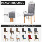 Easy-Going 100% Waterproof Dining Room Chair Cover Set Of 8, Stretch Jacquard Parson Chair Slipcover Removable Washable Chair Protector For Home, Restaurant, Banquet (Xlarge, Dark Gray)