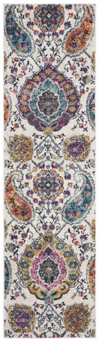 Safavieh Madison Collection Runner Rug - 2'3'' X 14', Cream & Multi, Boho Chic Glam Paisley Design, Non-Shedding & Easy Care, Id