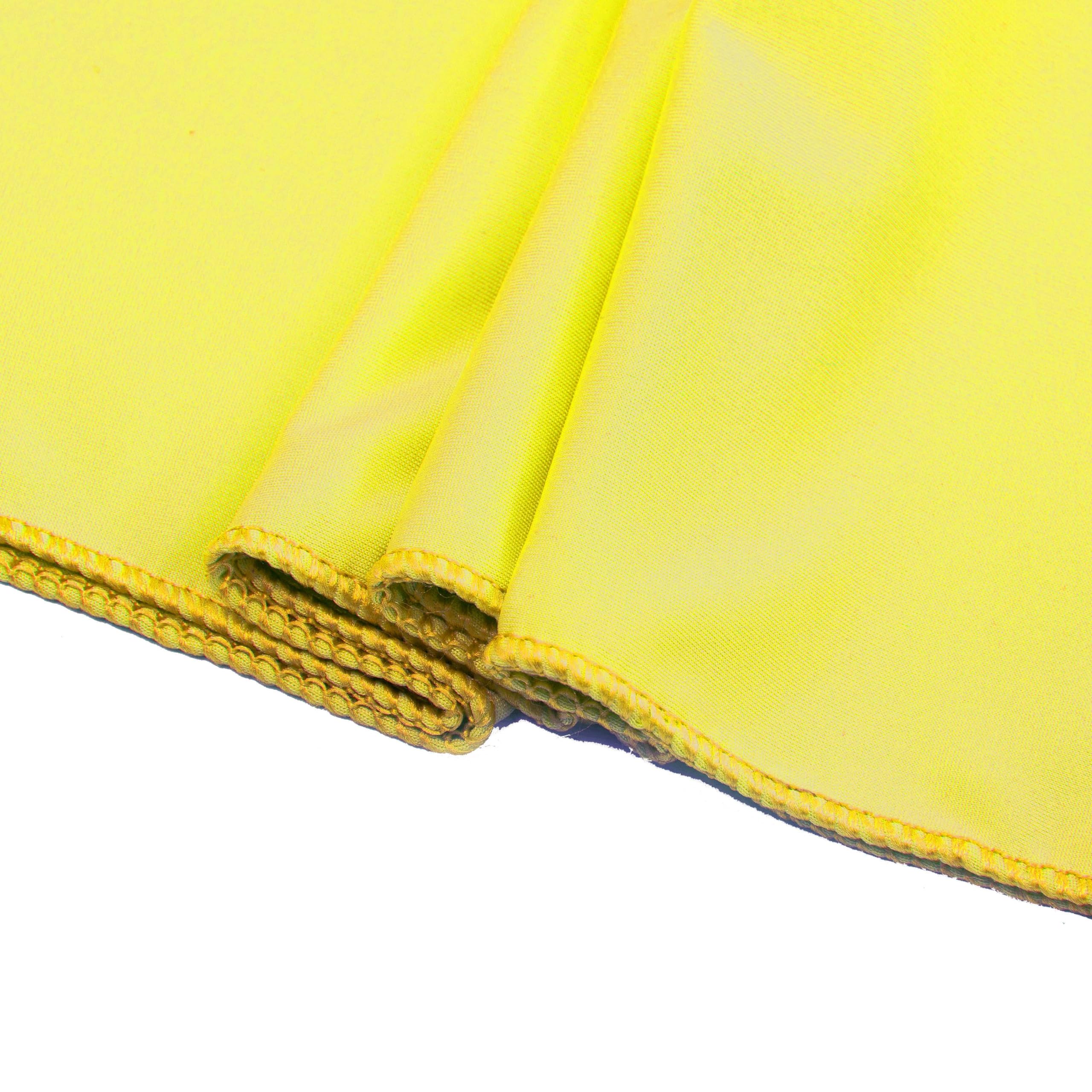Mds Pack Of 50 Spandex Chair Sashes Bow Sash Elastic Chair Bands Ties Without Buckle For Wedding And Events Decoration Spandex Slider Sashes Bow - Yellow