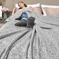 Kawahome Sweatshirt Blanket King Size For Bed-Lightweight Breathable Winter Blankets,Soft Thin Knit Jersey Warm Blanket For Hot