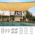 Quictent 20X26Ft Large Oversized Rectangle Sun Shade Sail 185G Hdpe Canopy 98% Uv Block Outdoor Patio Garden With Hardware Kit (