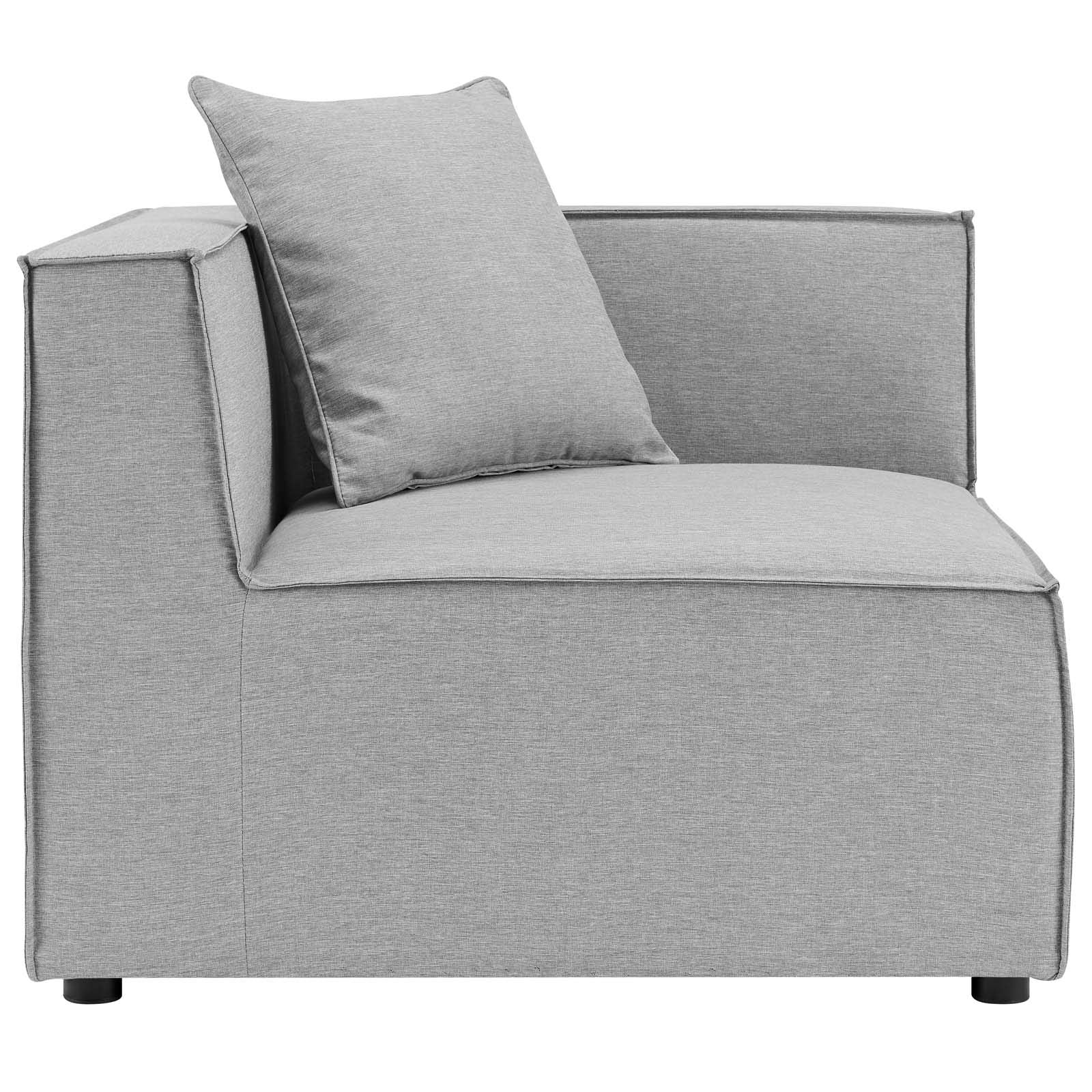 Modway Eei-4377-Gry Saybrook Outdoor Patio Upholstered 2-Piece Sectional Sofa Loveseat, Gray