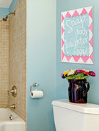 Stupell Home D  Cor Soap Is To The Body What Laughter Is To The Soul Bathroom Wall Plaque, 10 X 0.5 X 15, Proudly Made In Usa