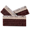 3 Pcs Handmade Wicker Storage Baskets Set Shelf Baskets,Woven Decorative Home Storage Bins for Bedroom,livingroom,kitchenroom,Ta
