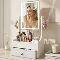 AFLUI Vanity Mirror with Lights, Desk Makeup Mirror, White