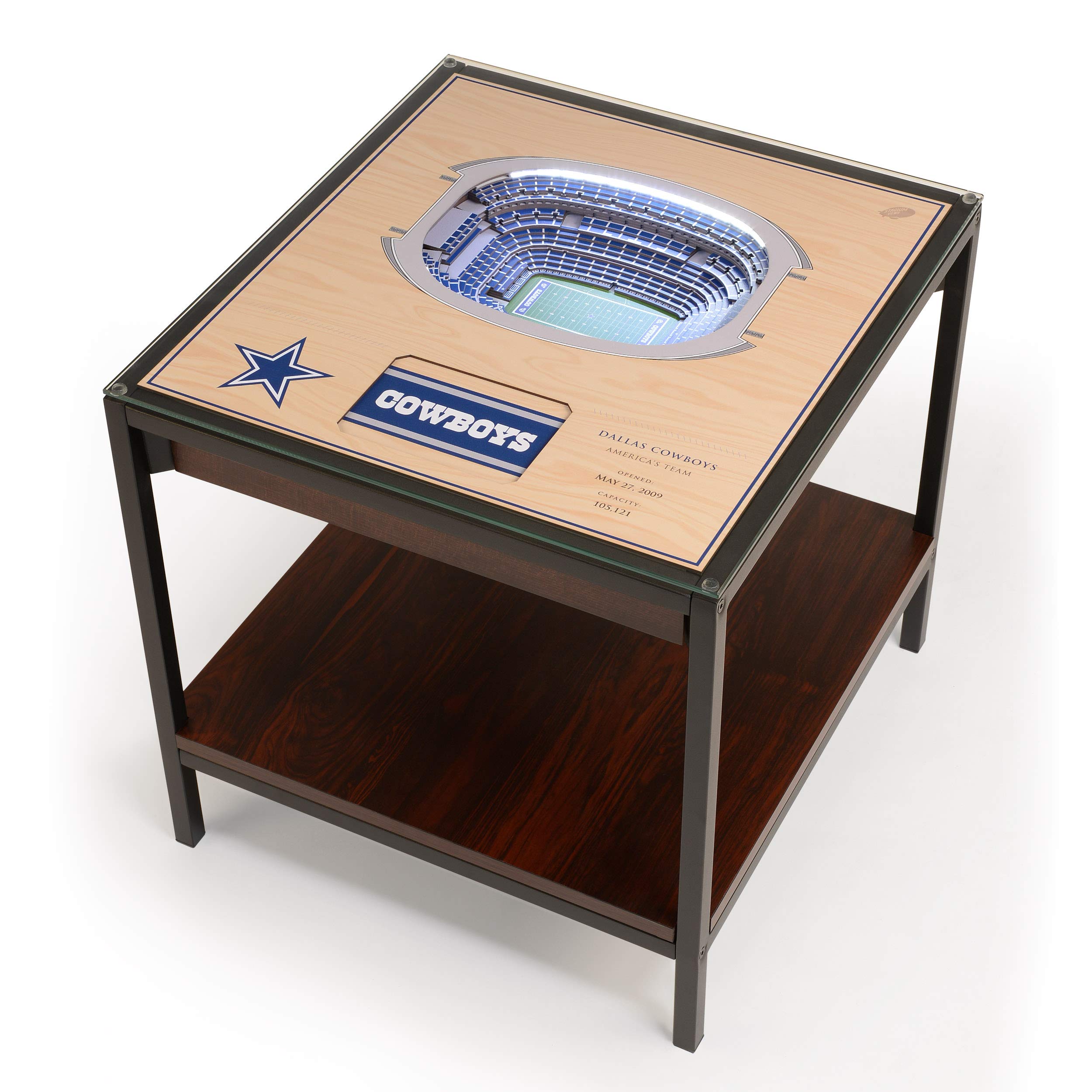Youthefan Nfl Dallas Cowboys 25-Layer Stadiumview Lighted End Table