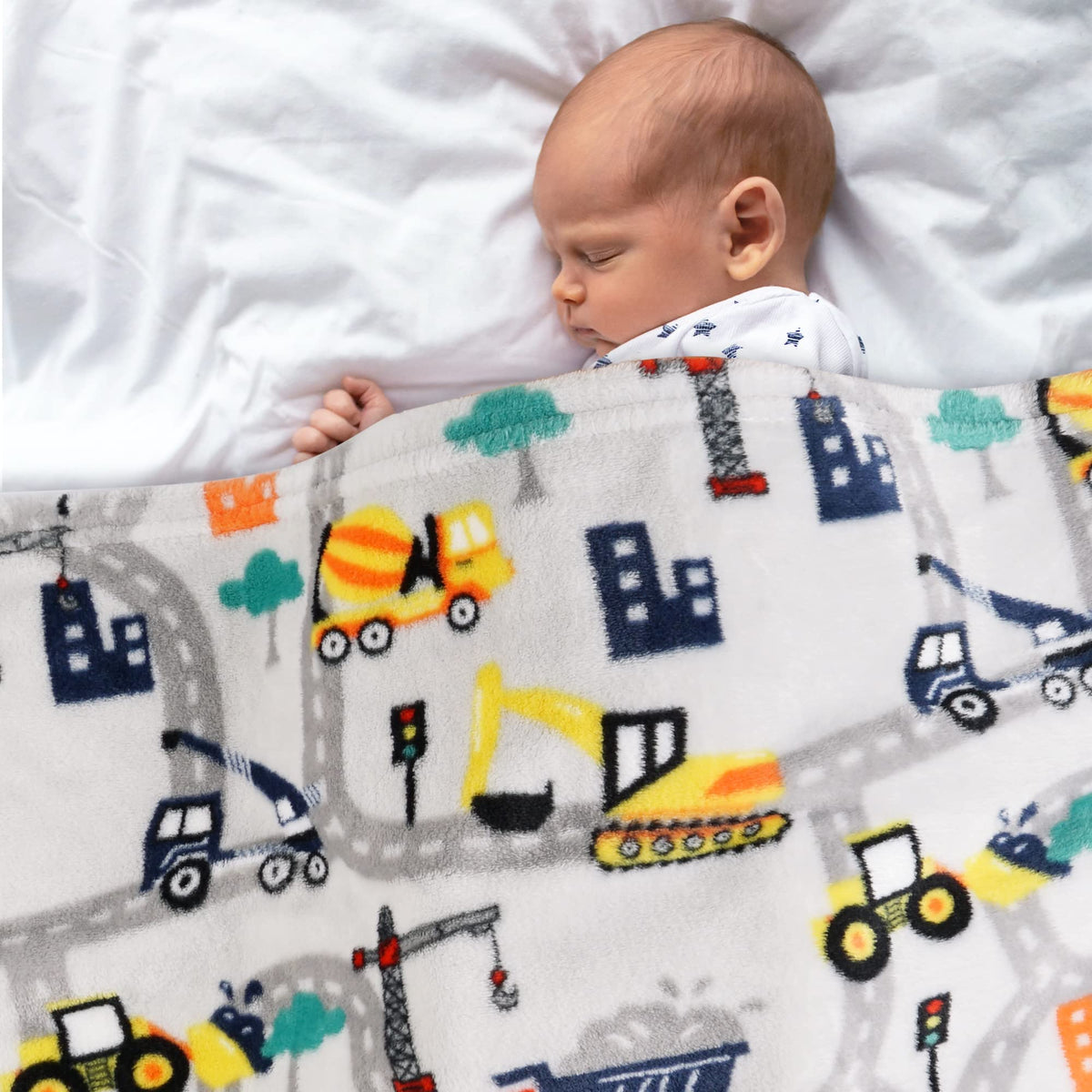 Softan Truck Blanket For Babies, Kids Throw Blanket For Boys And Girls Soft Cozy Flannel, Cute Truck Blanket For Sofa Couch Bed,