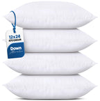Utopia Bedding Throw Pillows (Set Of 4, White), 12 X 24 Inches Pillows For Sofa, Bed And Couch Decorative Stuffer Pillows