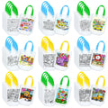 Kacctyen 45 Pcs Back to School Coloring Goodie Bags Reusable Back to School Art Party Favor Paint Bags for Kids Farmhouse Theme 