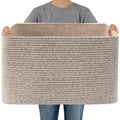 JMvicyroam 65L Large Woven Cotton Rope Blanket Basket, Oatmeal