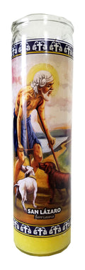 Staci19 Saint Lazarus San Lazaro Yellow Devotional Candle