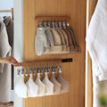 MORNITE Pull Out Hat Rack for Closet, Sliding Hooks Hanger Rack with Clips for Bras Caps Underwear Socks Scarves Gloves Handkerc