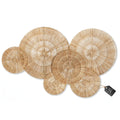 CHI AN HOME Wicker 23 Inch Jute Wall Decor Baskets, Set of 6 Extra Large Woven Jute Wall Plates, 23,21,15,13,12,10, Decorative B