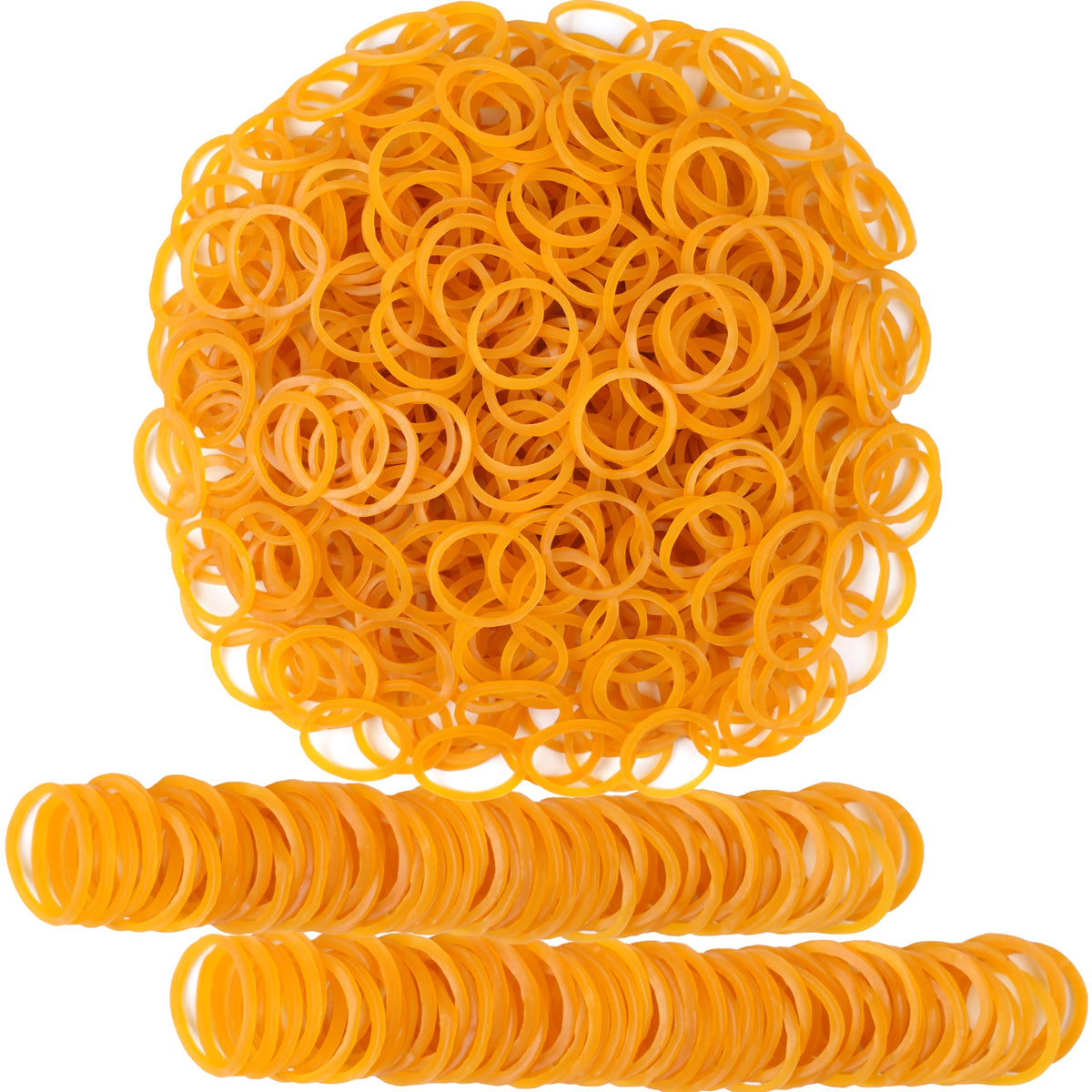 Foshine Rubber Bands Small Elastic Band Yellow 1300Pcs Mini Rubber Band 1.2Inch Inside Diameter 0.63In For Office Home Supplies