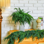 Jutom 12 Pcs Christmas Norfolk Pine Branches, Norfolk Pine Artificial Christmas Branches Diy Crafts Faux Christmas Norfolk Pine