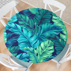 Eiuflka Round Tablecloth Fitted Elastic Tablecloths Indoor Outdoor Washable Reusable Round Table Cover For Kitchen Picnic Party