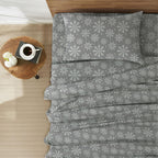 Bliss Casa 4 Piece 100% Cotton Flannel Sheet Set King - High Gsm Deep Pockets, Warm Breathable Flannel Sheet Set. Flannel Bed Se
