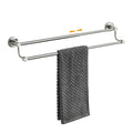 Adjustable Double Towel Racks for Bathroom 15 to 26.5 Inch Towel Bar, Expandable Brushed Nickel Double Bath Towel Holder, Wall M